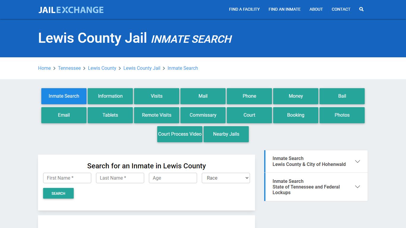 Lewis County Jail, TN Inmate Search: Roster & Mugshots